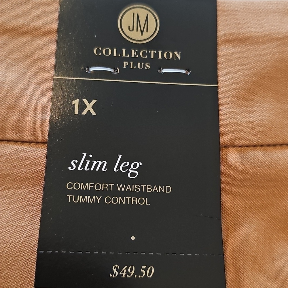 NEW JM Collection Plus Size Pull On Cambridge Pants Canyon Trail 1X - Picture 10 of 15